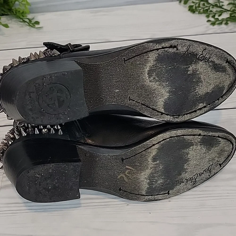 Sam Edelman Pax Ankle Boots Black Genuine Leather Womens Size 6.5 - Picture 7 of 11